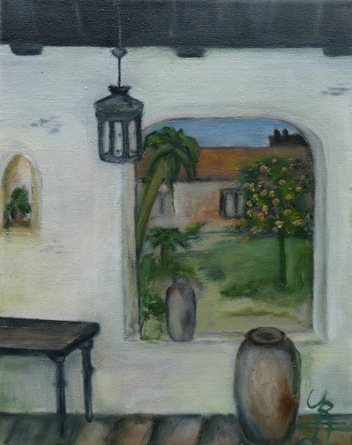 Spaanse Zon — origineel schilderij van Cees Korver, 24 × 30 cm