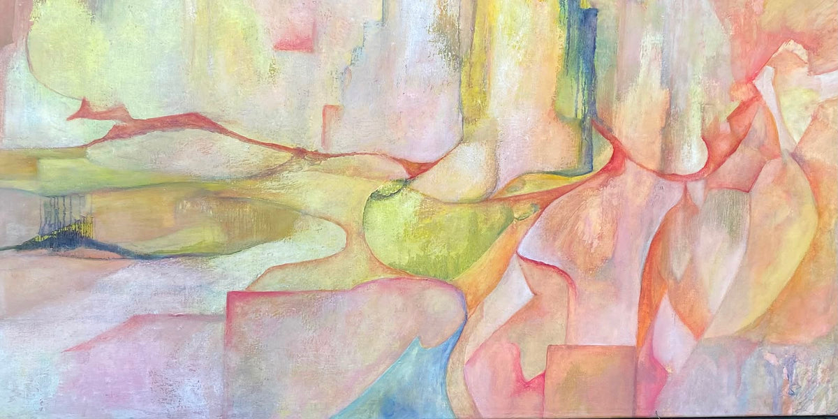 Echo van de Stilte — origineel schilderij van Cees Korver, 170 × 80 cm