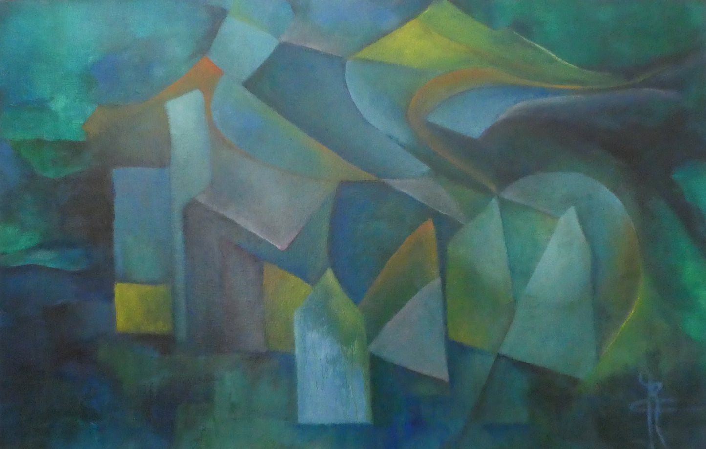 Blauwe constructie