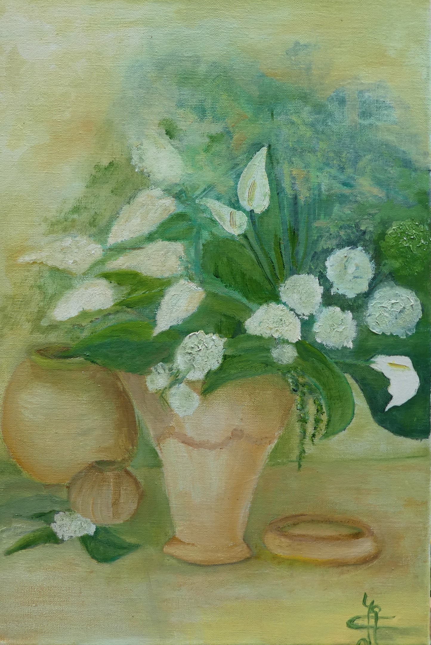 Terra Cotta — origineel schilderij van Cees Korver, 40 × 60 cm