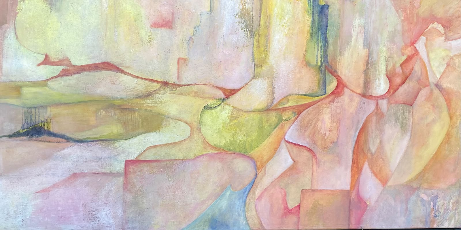 Echo van de Stilte — origineel schilderij van Cees Korver, 170 × 80 cm