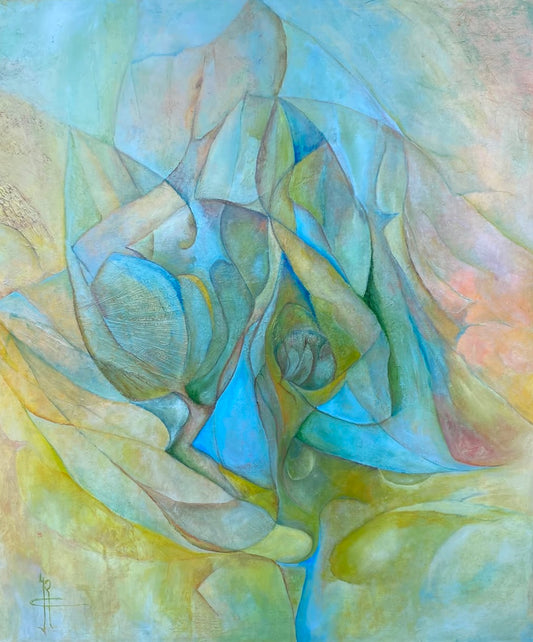 Sporen van Licht — origineel schilderij van Cees Korver, 100 × 112 cm