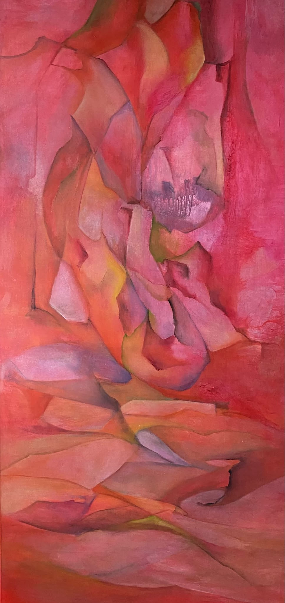 Transformatie — origineel schilderij van Cees Korver, 75 × 181 cm