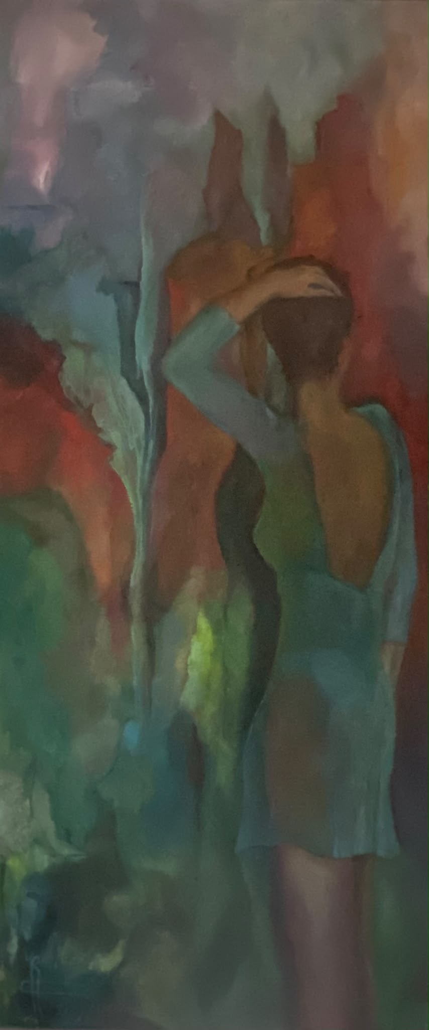Zichtbaar Onzichtbaar — origineel schilderij van Cees Korver, 55 × 130 cm
