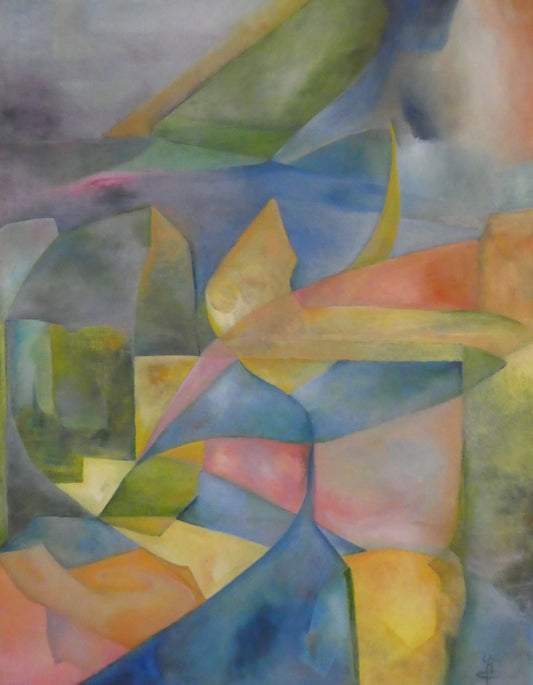 Begrensd — origineel schilderij van Cees Korver, 104 × 134 cm