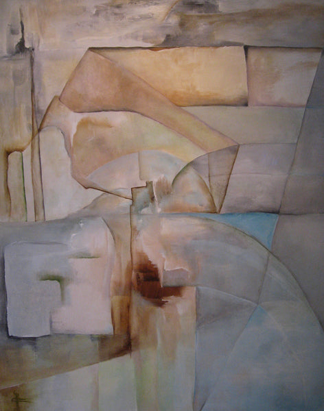 Stille Compositie — origineel schilderij van Cees Korver, 104 × 134 cm