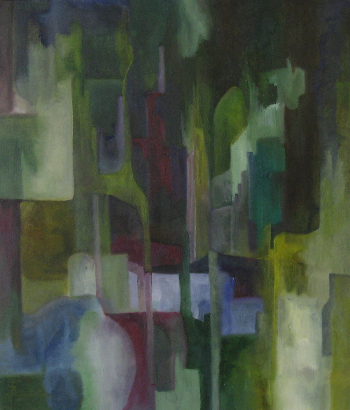 Stilstaand Moment — origineel schilderij van Cees Korver, 70 × 80 cm