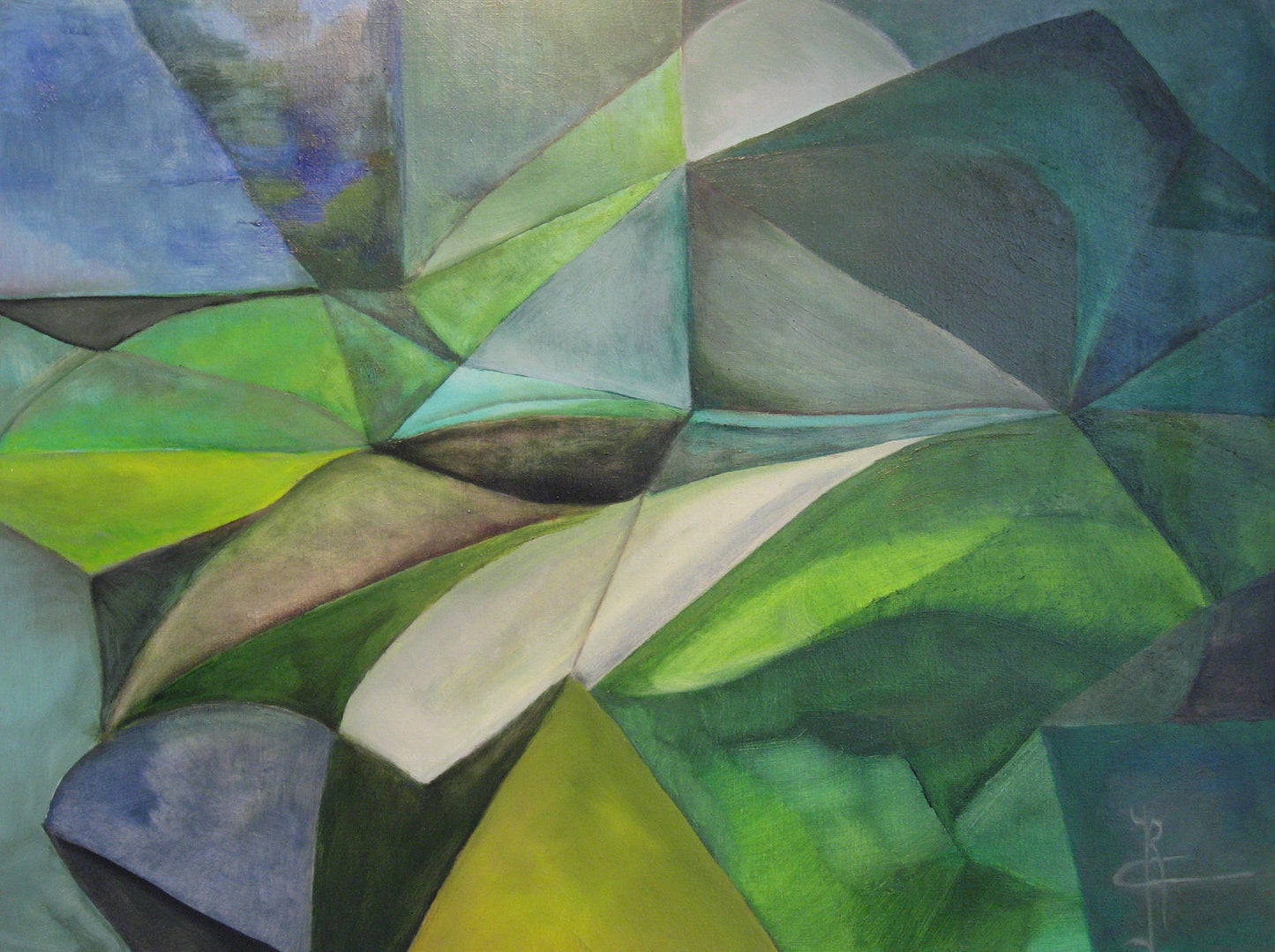 Avondvallei — origineel schilderij van Cees Korver, 80 × 60 cm
