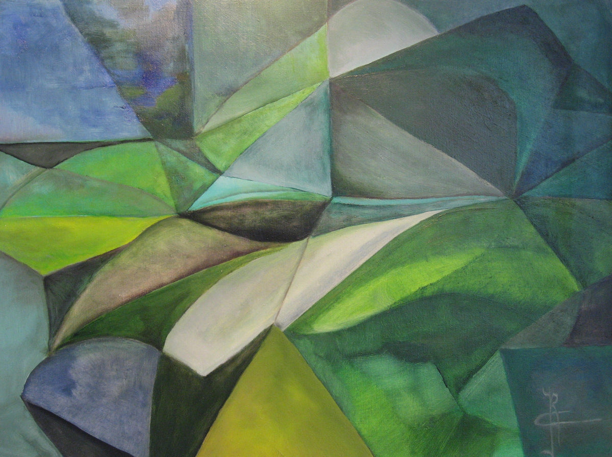 Avondvallei — origineel schilderij van Cees Korver, 80 × 60 cm