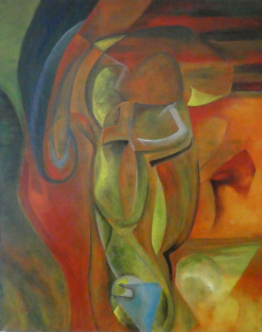 Vrije Expressie — origineel schilderij van Cees Korver, 80 × 100 cm