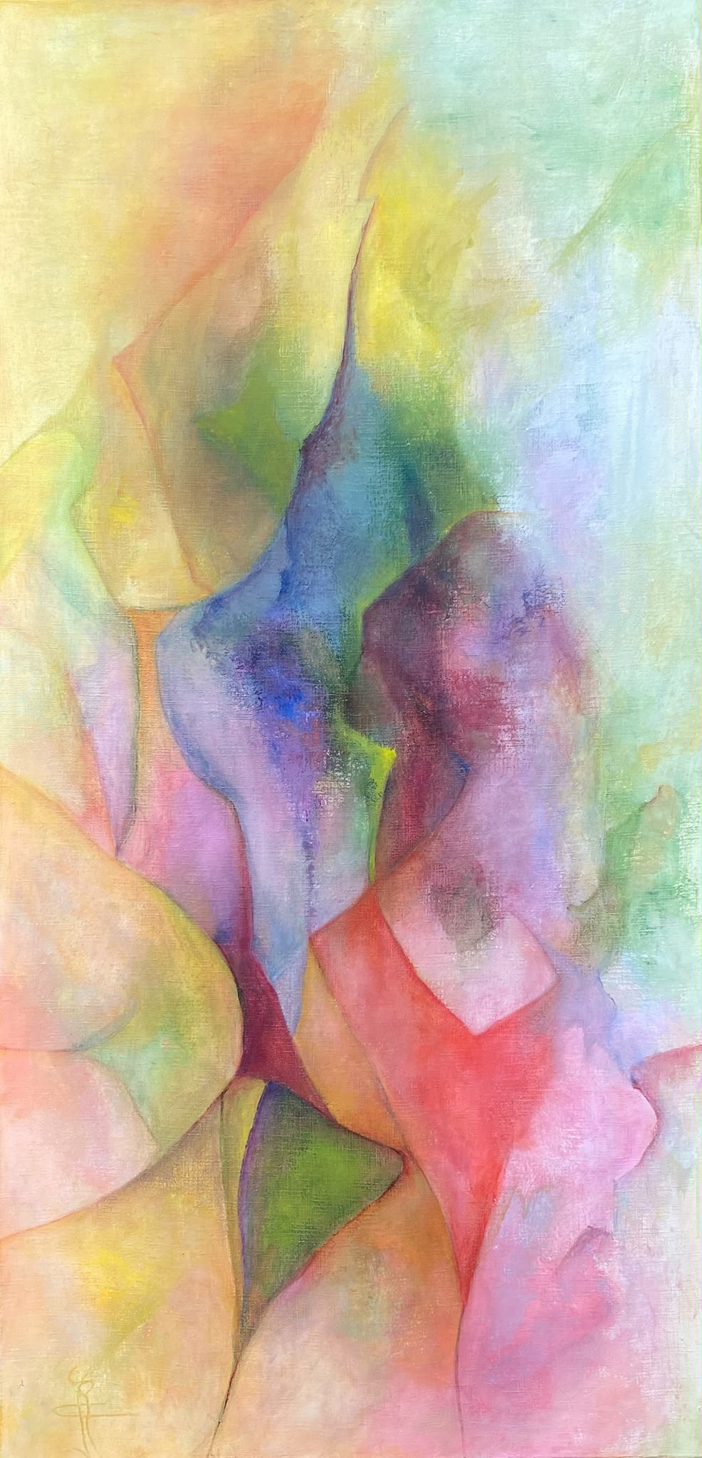 Absorptie van Licht — origineel schilderij van Cees Korver, 64 × 130 cm