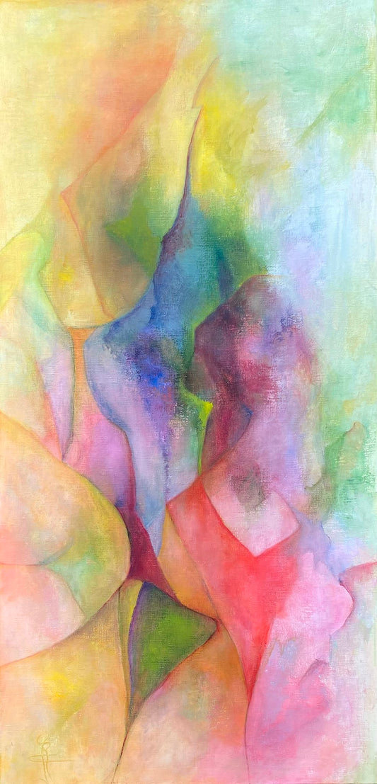 Absorptie van Licht — origineel schilderij van Cees Korver, 64 × 130 cm
