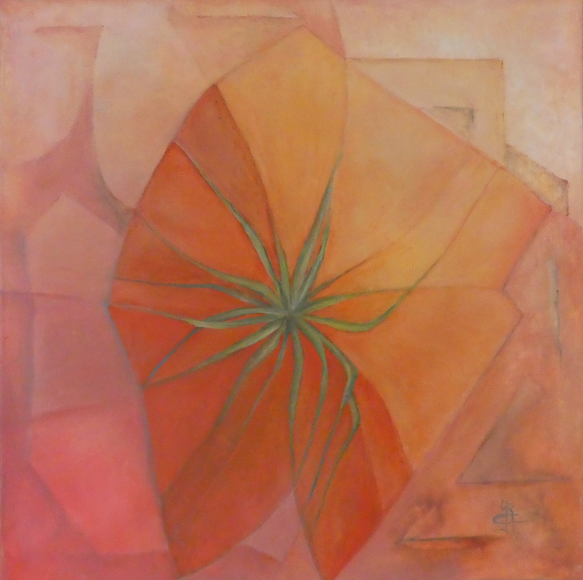 Pulserend Licht — origineel schilderij van Cees Korver, 60 × 60 cm