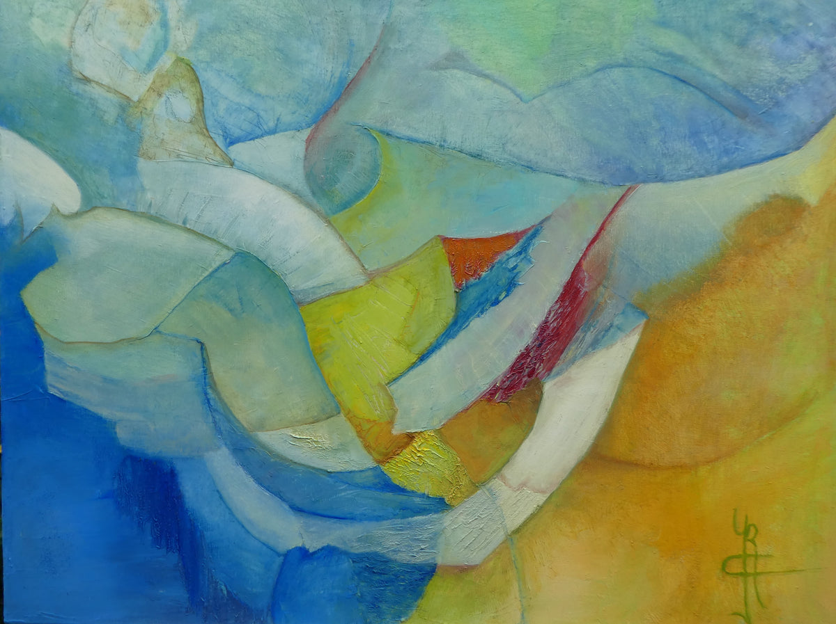 Zee en Duin — origineel schilderij van Cees Korver, 80 × 60 cm