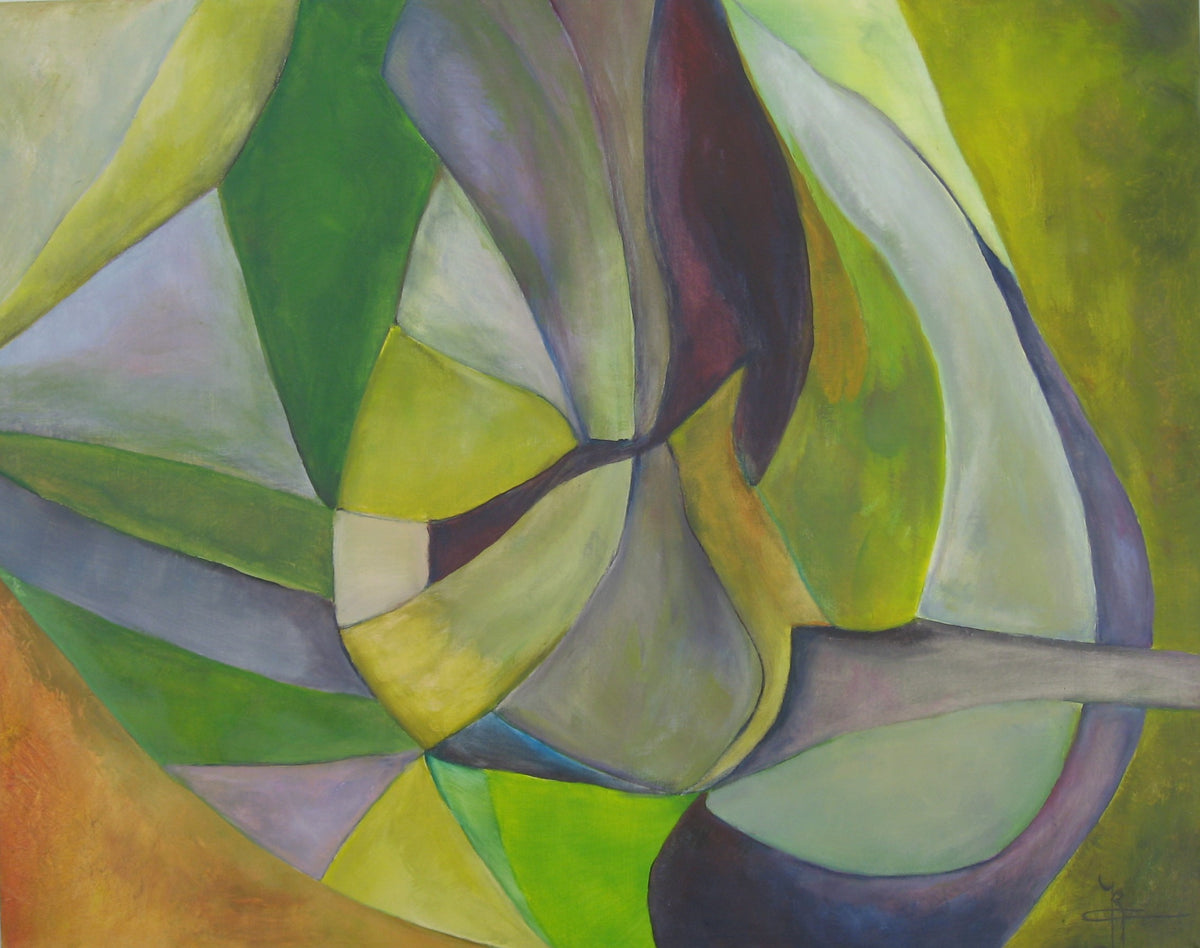 Ingekapseld — origineel schilderij van Cees Korver, 100 × 80 cm