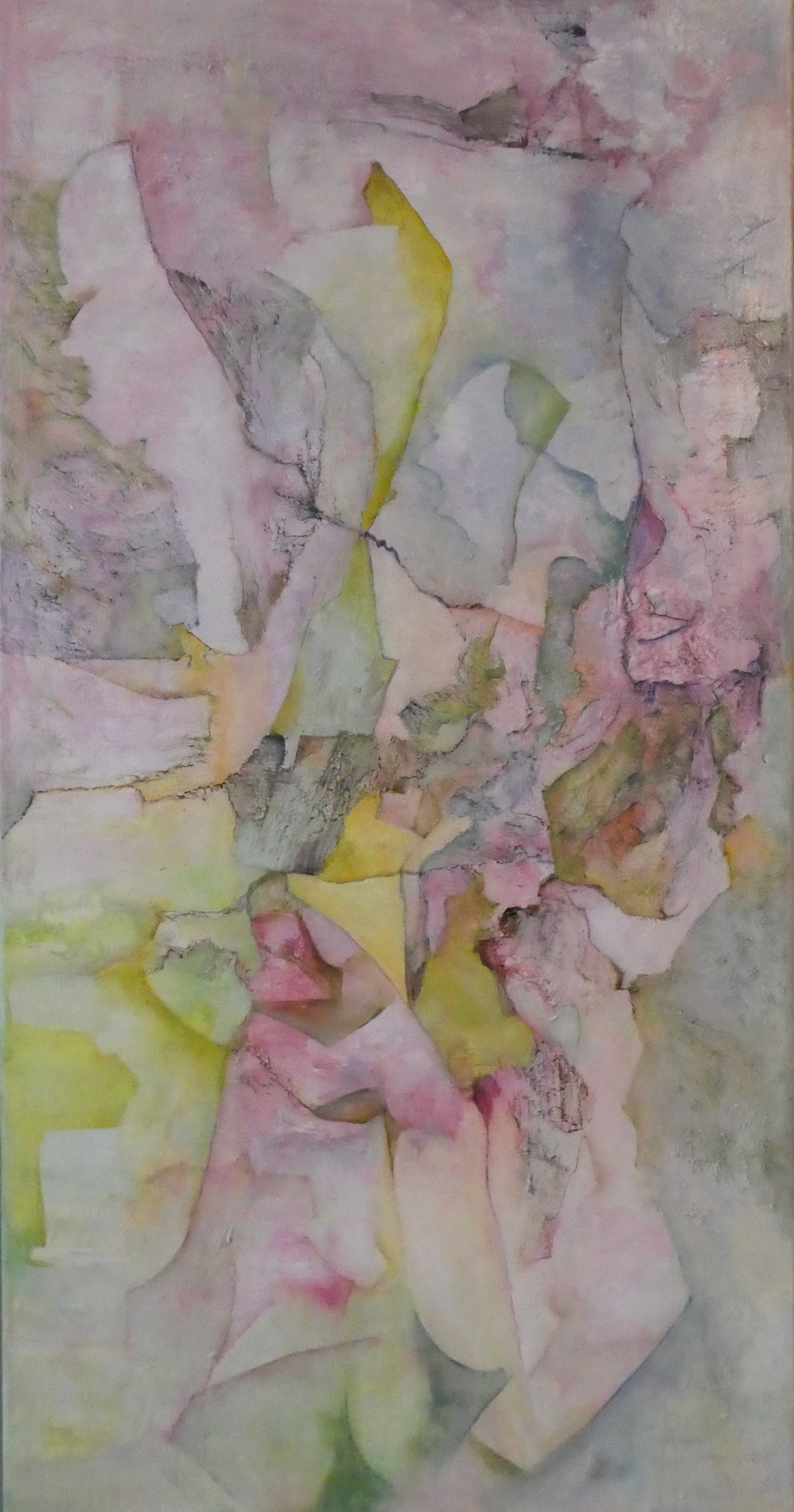 Droom en Materie — origineel schilderij van Cees Korver, 79 × 136 cm