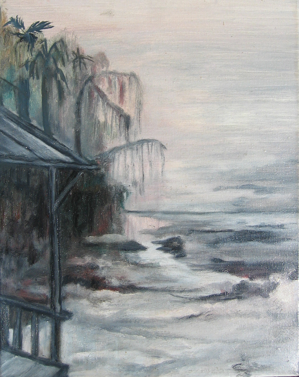 Indonesië — origineel schilderij van Cees Korver, 24 × 30 cm