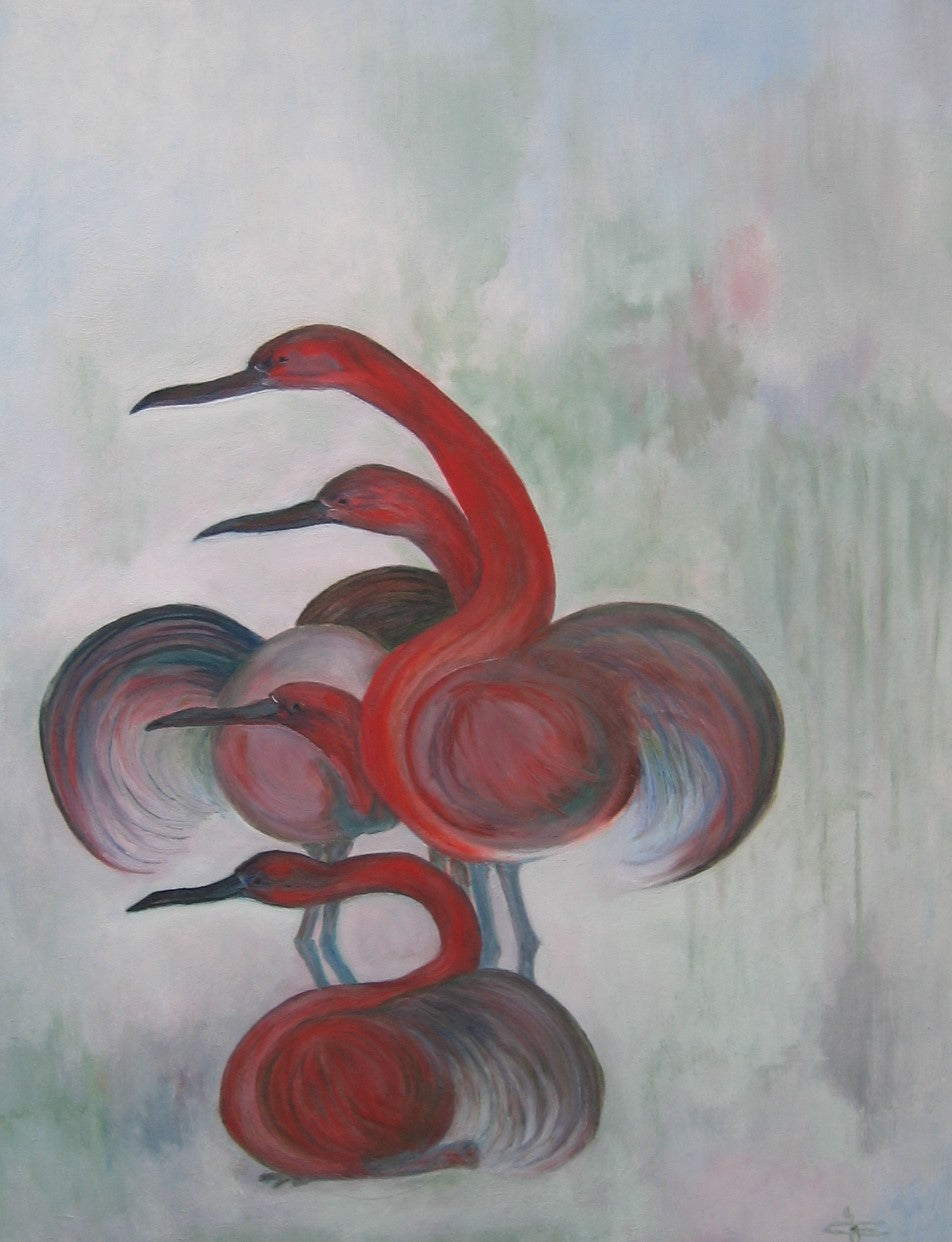 Fantaseren — origineel schilderij van Cees Korver, 80 × 100 cm