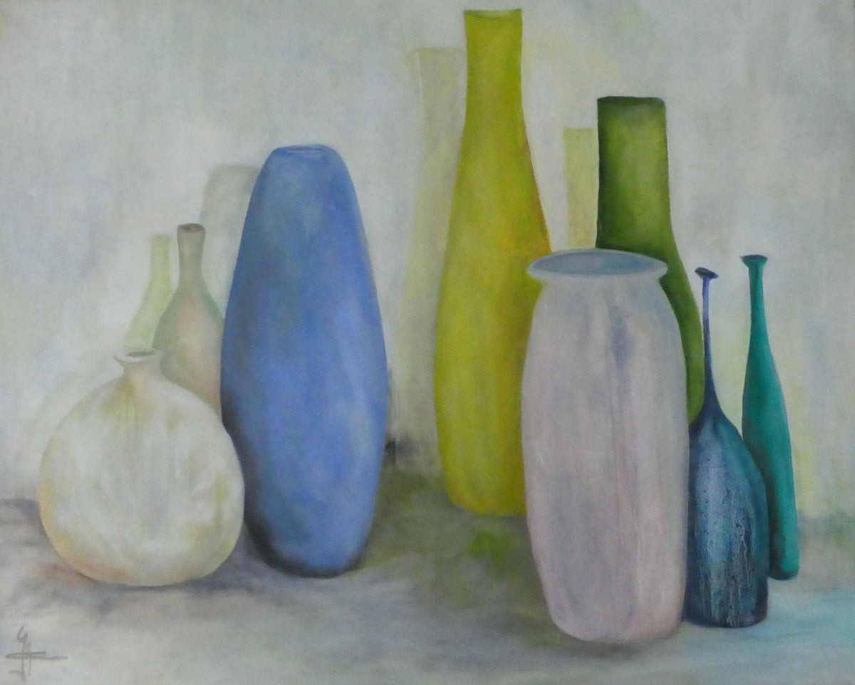 Lege Vazen Syndroom — origineel schilderij van Cees Korver, 100 × 80 cm